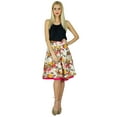 thumbnail image 3 of Bimba Floral Box Pleated Short Skirt Retro Pattern Skirt Indian Clothing, 3 of 6