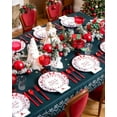 thumbnail image 3 of 175PCS Christmas Plastic Plates - Red Plastic Plates - Christmas Disposable Dinnerware Sets Include 50Plates, 75Silverware, 25 Cups and 25Napkins for Xmas Parties, 3 of 9