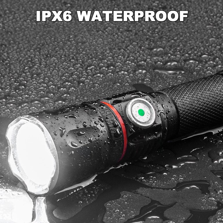 2 Pack Rechargeable LED Flashlights - 1200 Lumen, Magnetic, Zoomable, With 360° COB Light & Waterproof