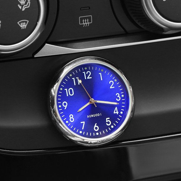 Mini Round Clock Car Automotive Stick On Analog Clock Watch Interior
