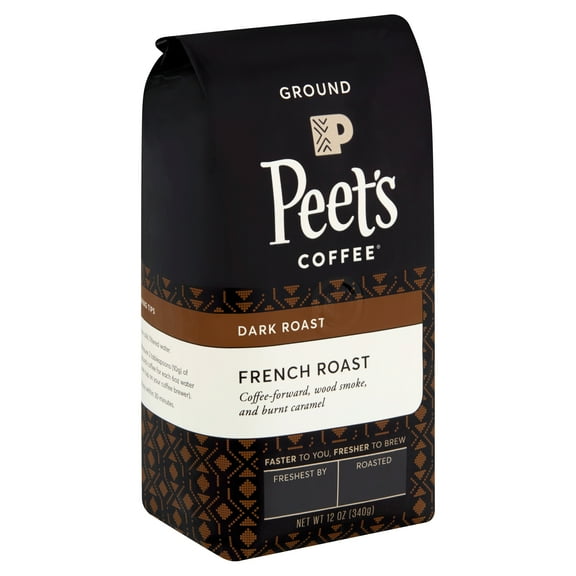 Peet's Coffee French Roast, Dark Roast Ground Coffee, 12oz Bag