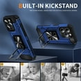 thumbnail image 6 of JTCASES for iPhone 15 Pro Max Armor Case, Built-in Rotatable Kickstand Anti-slip Bumper Heavy Duty Protective Hybird Shockproof Anti-fall Shell Car Mount, Blue, 6 of 8