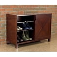 thumbnail image 3 of Contemporary Home Living 38.75" Mahogany Brown Rectangular Unique Windsor Shoe Dresser, 3 of 6