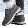 thumbnail image 2 of Wovix Men's Winter Slip-On Warm Ankle Chukka Boots with Arch Support Waterproof Anti-Slip Snow Loafers Hiking Walking Shoes Outdoor Shoes Grey 41, 2 of 7