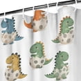 thumbnail image 3 of Dinosaurs with Hatching Eggs Pattern Shower Curtain 36"x72" ,Bathroom Decorative Shower Curtains Set with 12 Hooks,Modern Waterproof Washable Shower Curtain, 3 of 6