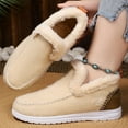 thumbnail image 4 of SACFOF Womens Winter Flat Fluffy Snow Boots,Warm Faux Fur Lining Anti-Slip Slip on Loafer Casual Outdoor Plush Short Booties, 4 of 6