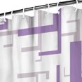 thumbnail image 4 of Pastel Purple White Shower Curtain Set with Hooks Grey and White Shower Curtains Grey Shower Curtain Geometric Bath Curtains Decorative Gray Shower Curtain Water Repellent, 72x84, 4 of 4