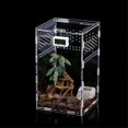 thumbnail image 2 of Caja de alimentación para reptiles, contenedores acrílicos para terrario, para araña, lagarto, Rana, escarabajo, 2 of 5