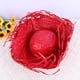 thumbnail image 4 of KAKOWELY Sombrero de paja, sombrero mexicano, sombrero de paja hawaiano, sombrero de paja hawaiano tejido para personas (rojo), 4 of 4
