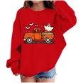 thumbnail image 2 of hengsof Girls Halloween Sweatshirt Toddler Kids Long Sleeve Crew Neck Shirt Loose Pullover Sweater Holiday Clothes 1-13Y, 2 of 3