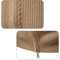 thumbnail image 5 of Mens Zip up Cardigan Sweater Casual Long Sleeve Stand Collar Base Knit Ribbed Slim Fit Sweaters Coat Fall Winter Top (L, Khaki), 5 of 5