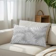 thumbnail image 6 of Palm Leaves Grey Throw Pillow Cover 20 x 26 Inch Decorative Pillow Cover Summer Botanical Coastal Tropical Lumbar Pillowcase Seasonal Rectangle Cushion Case for Couch Sofa Bed Living Room, 6 of 9