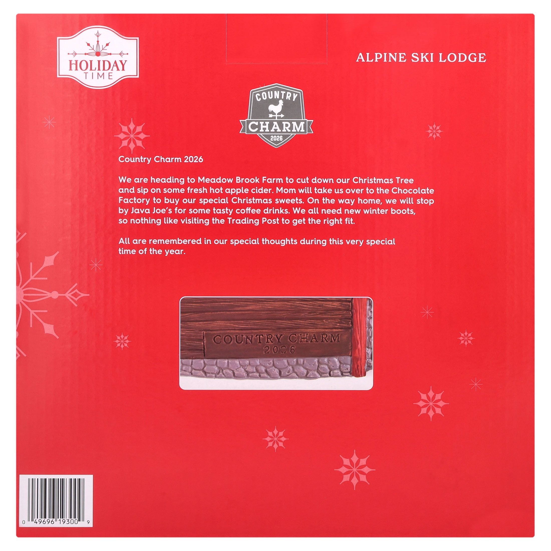 Light-Up Alpine Ski Lodge Christmas Village Building, Multicolor, 9", by Holiday Time