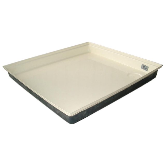 Icon Shower Pan 00460 SP100; Rectangle; With Ready To Drill Drain; Colonial White; ABS Plastic; Single