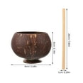 thumbnail image 2 of Worgeous 1 set of Coconuts Shell Bowl Desktop Storage Bowl Coconuts Shell Container with Straw, 2 of 8