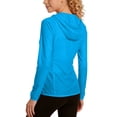 thumbnail image 2 of Cethrio Girls Sun Protection Jackets, Long Sleeve Lightweight Full Zip Summer Kids Rash Guard Outerwear with Hood Sky Blue Size 6, 2 of 6