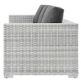 thumbnail image 3 of Lounge Sofa, Rattan, Wicker, Grey Gray, Modern Contemporary Urban Design, Outdoor Patio Balcony Cafe Bistro Garden Furniture Hotel Hospitality, 3 of 8