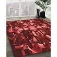 thumbnail image 3 of Ahgly Tapis Rectangulaire Lavable en Machine Rouge Pamplemousse, 8 Pieds x 12 Pieds, 3 of 7