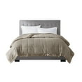 thumbnail image 4 of Full Down Alternative Blanket with Satin Trim, Queen Soft Lightweight Bed Blanket For All Season, Breathable Blanket for Home, Brown, 4 of 7