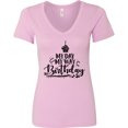 thumbnail image 3 of Inktastic My Day My Way My Birthday Women's V-Neck T-Shirt, 3 of 5