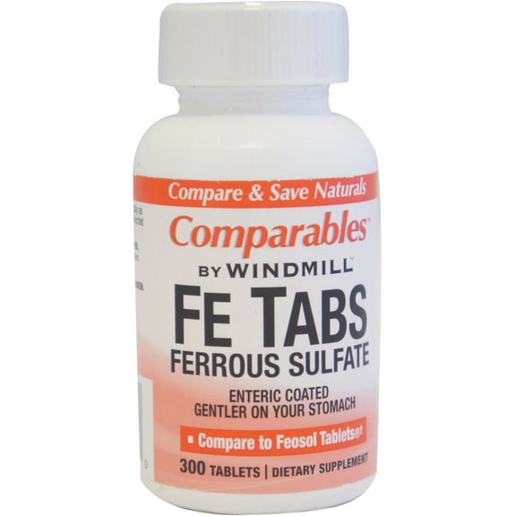 Comparables By Windmill Fe Tabs Ferrous Sulfate Tablets 300 Tablets (Pack of 3)