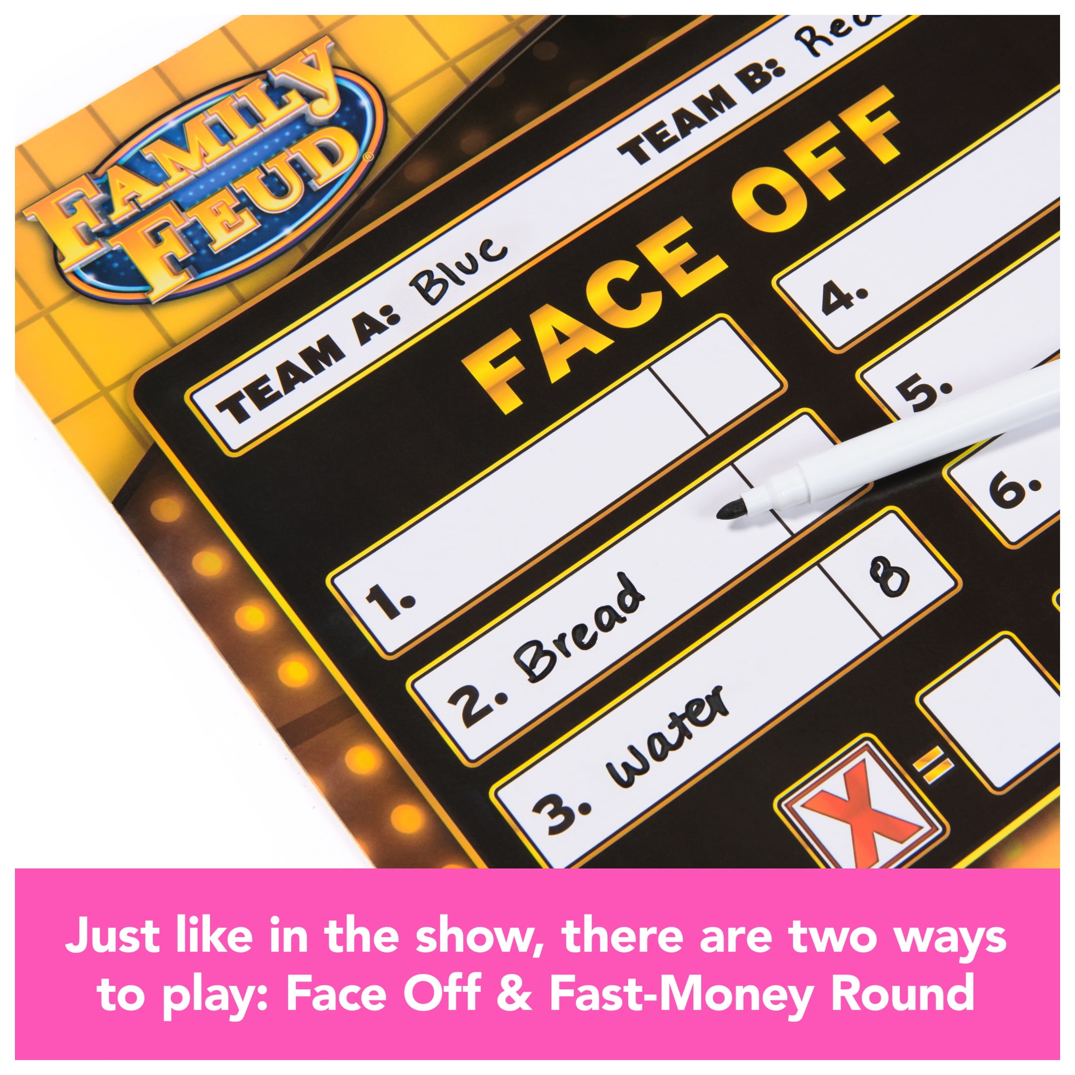 Family Feud Game, All-New Gold Edition Steve Harvey Board Game for Hilarious Family Fun, Kids Games, Family Games for Game Night, Ages 8+