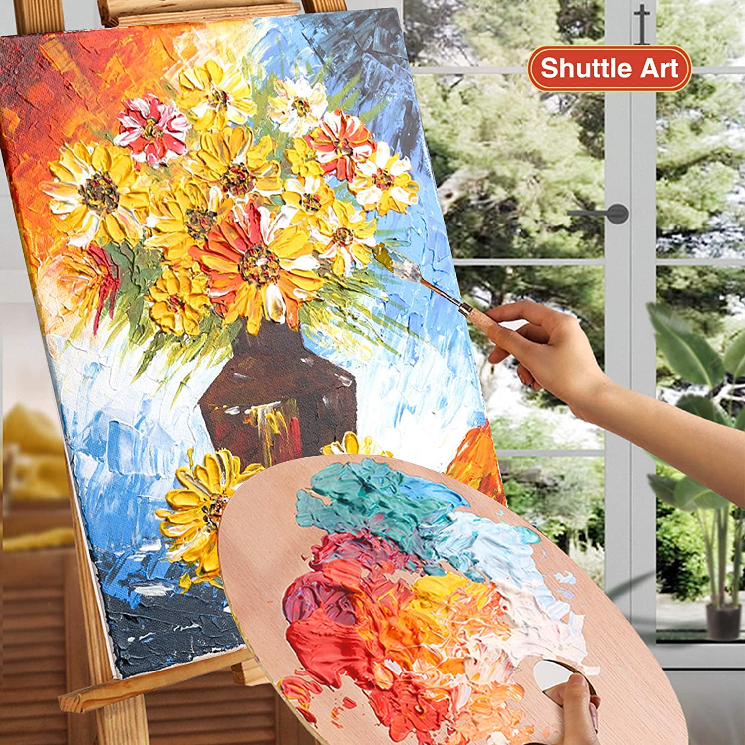 Acrylic Paint, Shuttle Art 18 Colors Acrylic Paint Pouches (120ml/4.06oz), Artist Grade Acrylic Paint Set, Rich Pigments, Non-Toxic for Artists, Beginners and Kids