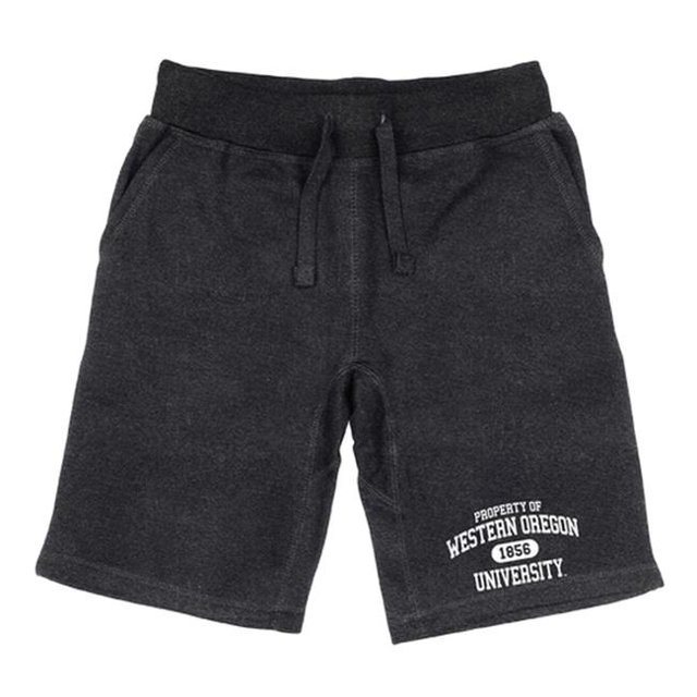 W Republic 566-406-HCH-04 Men Western Oregon Wolves Property Shorts, Heather Charcoal - Extra Large