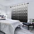 thumbnail image 2 of Nanqianyi Black White Rhombus Design Blackout Curtains, Top Grommet Drapes for Bedroom/Living Room, 52x63 inch, 2 Panels, 2 of 8
