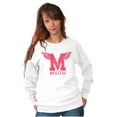 thumbnail image 4 of Meow Cute Crazy Cat Ladies University Women Crewneck Sweatshirt Brisco Brands S, 4 of 5