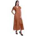 thumbnail image 4 of Moomaya Robe Longue Maxi pour Femmes à Manches Courtes, Robe Formelle/décontractée avec Poches P-TTG, 4 of 6