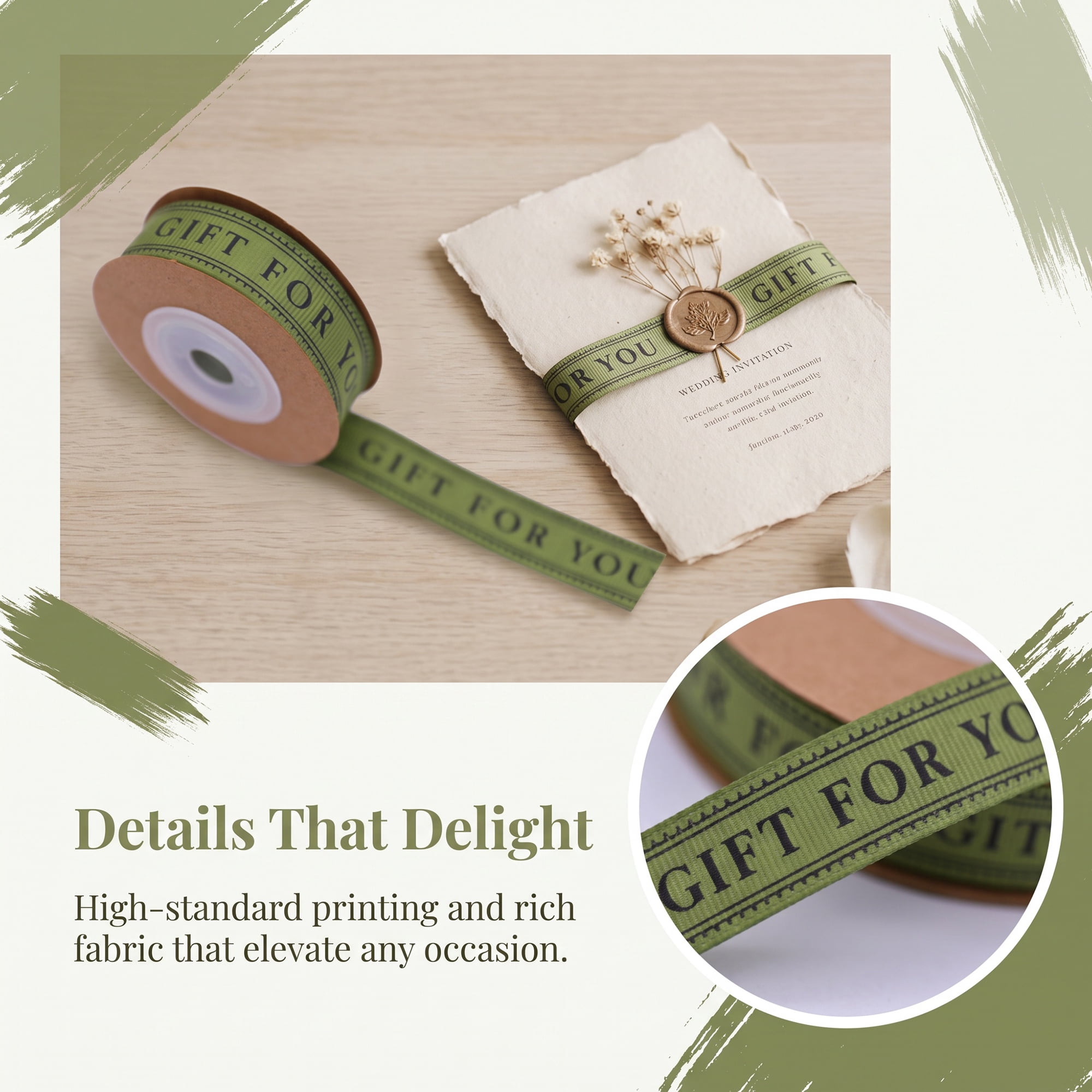Unique Bargains Gift Wrapping Ribbon for Multi-Purpose Crafts and Creative Projects Green