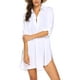 thumbnail image 2 of Txlixc Mujeres Traje de baño Cubrir Camisas, Damas Traje de baño Cubrir Ups Mini Vestido Bikini Playa Túnica Tops Txlixc Estilo de ocio, 2 of 6