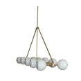 thumbnail image 3 of 8 Light Globe Mid Century Brass Sputnik chandelier light Fixture, 3 of 10