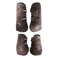thumbnail image 2 of koolsoo 4x Horse Boots Leg Protective Support Tendon Protector Comfortable Leg Wraps Guard for Training Riding Equestrian Accessories brown L, 2 of 8
