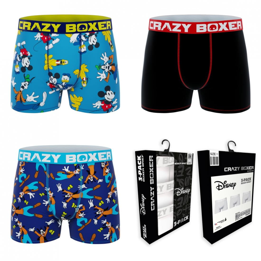 CRAZYBOXER Disney Goofy Men's Boxer Briefs (pack 3) - Walmart.com