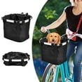 thumbnail image 2 of Bike Ba Sket For Small Dogs 10lb Folding Removable Front Bi Cycle Handlebar Ba Sket Small Pet Cat Dog C Arrier, 2 of 7