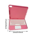 CQININI Phone Case Ipad 10 Generation 2024 Keyboard Case With Touchpad Cute Round Key Color