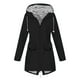 thumbnail image 1 of Chaqueta de lluvia sólida para mujer al aire libre de talla grande impermeable con capucha a prueba de viento abrigo suelto Pompotops  qwe16599, 1 of 5