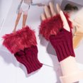 thumbnail image 5 of 1 Pair Fashionable Hands Protection Autumn Winter Girls Gloves, 5 of 5