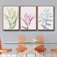 thumbnail image 3 of wall26 3 Piece Framed Canvas Wall Art for Living Room, Bedroom Leaf Theme Canvas Prints for Home Decoration Ready to Hang - 24"x36"x3 Panels, 3 of 5
