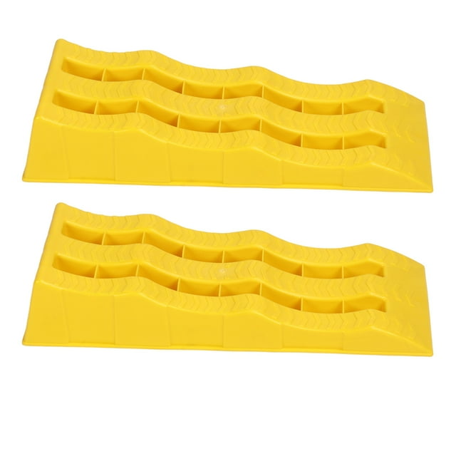 RV Leveling Ramps, Anti Slip Yellow Trailer Leveler Easy Clean for Car
