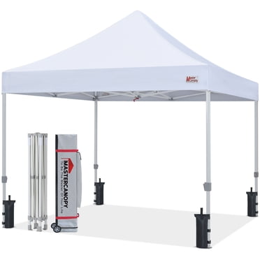 MASTERCANOPY 10 x 10ft Heavy-Duty Commercial Pop-up Canopy Tent, White