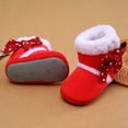 thumbnail image 2 of Baby Boy Girl Boots Newborn Shoes Winter Snow Bowknot Anti-Slip Soft Sole Warm Infant Toddler Prewalker Booties, 2 of 10