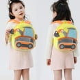 thumbnail image 4 of AMERTEER Kid‘s Engineering Vehicle Backpack Plush Kindergarten Schoolbag Zipper Closure, 4 of 7