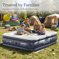 thumbnail image 4 of Knzzo King Air Mattress with Built-In Pump, 18-Inch Raised Air Bed for Guests, Home and Travel, Navy, 4 of 7