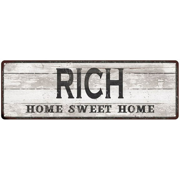 RICH Home Sweet Home Country Look 6x18 Metal Sign 106180045104