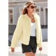 thumbnail image 3 of Abrigo PRETTYGARDEN Corto de Piel Sintética con Bolsillos en Amarillo Talla S, 3 of 8