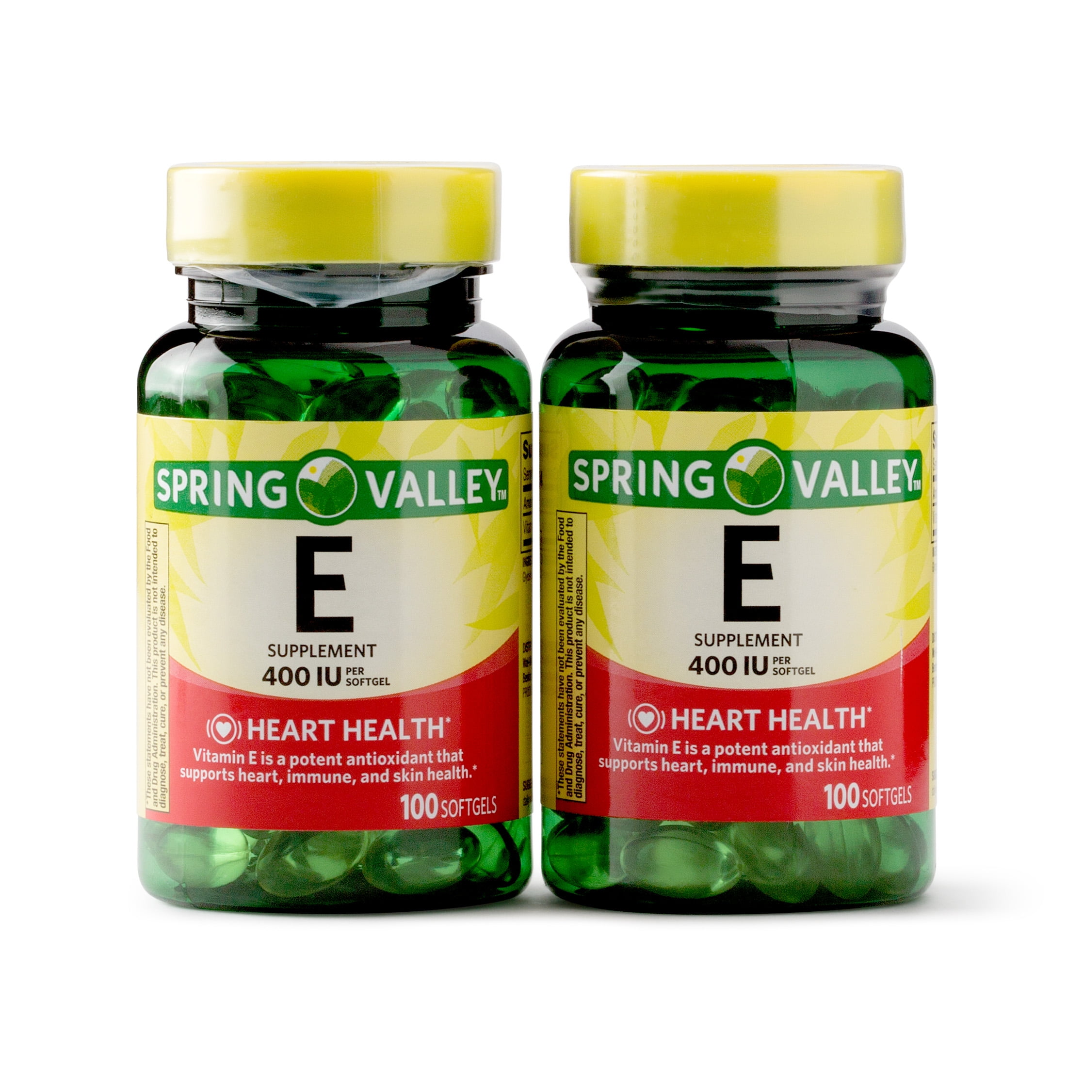 Spring Valley Vitamin E Softgels 400iu 200ct 2pk Walmartcom