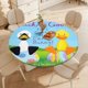 thumbnail image 4 of Pato y Ganso-theme Fitted Round Tablecloths Elastic Edged Table Covers Waterproof Table Cloth for Kitchen Holiday Party Tables Decor 150cm, 4 of 6